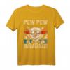 Pew Pew Madafakas Alpaka Lama T-Shirt mit Sonnenbrille und Pistolen - Vintage Sommeroutfit für Tierliebhaber & Humorvolle Geschenke