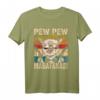 Pew Pew Madafakas Alpaka Lama T-Shirt mit Sonnenbrille und Pistolen - Vintage Sommeroutfit für Tierliebhaber & Humorvolle Geschenke