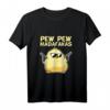 Pew Pew Madafakas Lustiges Küken mit Pistole T-Shirt - Originelles Geburtstagsgeschenk für Hühner- und Sarkasmus-Fans