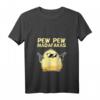 Damen Pew Pew Madafakas Fantasy Huhn Küken mit Pistole T-Shirt mit V-Ausschnitt – Lustiges Geschenk für Hühner- und Fantasy-Liebhaber