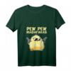 Damen Pew Pew Madafakas Fantasy Huhn Küken mit Pistole T-Shirt mit V-Ausschnitt – Lustiges Geschenk für Hühner- und Fantasy-Liebhaber