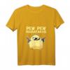 Damen Pew Pew Madafakas Fantasy Huhn Küken mit Pistole T-Shirt mit V-Ausschnitt – Lustiges Geschenk für Hühner- und Fantasy-Liebhaber