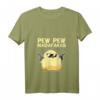 Damen Pew Pew Madafakas Fantasy Huhn Küken mit Pistole T-Shirt mit V-Ausschnitt – Lustiges Geschenk für Hühner- und Fantasy-Liebhaber