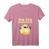 Damen Pew Pew Madafakas Fantasy Huhn Küken mit Pistole T-Shirt mit V-Ausschnitt – Lustiges Geschenk für Hühner- und Fantasy-Liebhaber