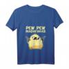 Damen Pew Pew Madafakas Fantasy Huhn Küken mit Pistole T-Shirt mit V-Ausschnitt – Lustiges Geschenk für Hühner- und Fantasy-Liebhaber