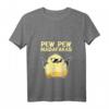 Damen Pew Pew Madafakas Fantasy Huhn Küken mit Pistole T-Shirt mit V-Ausschnitt – Lustiges Geschenk für Hühner- und Fantasy-Liebhaber