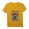 Lustiges Affen T-Shirt mit Pistole - Vintage Damen & Herren Shirt für Weihnachten, Geburtstag & Geschenkideen