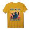 Yippie Aye Yay Madafakas Katze T-Shirt mit Pistolen – Lustiges Vintage Katzen Design für Katzenliebhaber & Humor-Fans