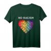 No Racism Herz Anti Rassismus T-Shirt - Statement gegen Fremdenhass, Rassismus & Polizeigewalt für Frieden & Gleichheit