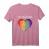 No Racism Herz Anti Rassismus T-Shirt - Statement gegen Fremdenhass, Rassismus & Polizeigewalt für Frieden & Gleichheit