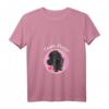 Damen Pudel T-Shirt - Süßes Comic-Design mit schwarzem Pudel im V-Ausschnitt, Perfekt für Pudelliebhaber, Pudelmamas und Tierfreunde
