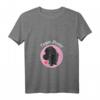 Damen Pudel T-Shirt - Süßes Comic-Design mit schwarzem Pudel im V-Ausschnitt, Perfekt für Pudelliebhaber, Pudelmamas und Tierfreunde