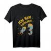 Kinder Geburtstagsshirt Endlich 3 Jahre mit Rakete, Planeten & Weltraum - Perfektes Geschenk für Jungen zum 3. Geburtstag