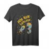 Kinder Geburtstagsshirt Endlich 3 Jahre mit Rakete, Planeten & Weltraum - Perfektes Geschenk für Jungen zum 3. Geburtstag