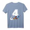 Kinder Rakete T-Shirt für 4. Geburtstag Junge – Weltraum Raumschiff Motiv, Ideal als Geburtstagsgeschenk für kleine Astronauten