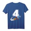 Kinder Rakete T-Shirt für 4. Geburtstag Junge – Weltraum Raumschiff Motiv, Ideal als Geburtstagsgeschenk für kleine Astronauten
