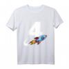 Kinder Rakete T-Shirt für 4. Geburtstag Junge – Weltraum Raumschiff Motiv, Ideal als Geburtstagsgeschenk für kleine Astronauten