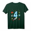 Kinder 4. Geburtstag Rakete T-Shirt für Jungen – Lustiges Weltraum-Outfit für Geburtstag, Kindergarten & Schule