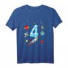 Kinder 4. Geburtstag Rakete T-Shirt für Jungen – Lustiges Weltraum-Outfit für Geburtstag, Kindergarten & Schule