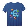 Kinder 6. Geburtstag Jungen & Mädchen Planeten Weltraum T-Shirt - Perfekt für Astronauten-Party & Geburtstagsgeschenke