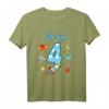 Kinder Rakete T-Shirt zum 4. Geburtstag - Lustiges Weltraum Shirt für Jungen, ideales Geschenk für Geburtstagsfeier, Kindergarten & Schule
