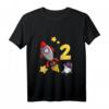 Kinder 2. Geburtstag T-Shirt mit Rakete und Astronaut - Perfekt für den Weltraum-Fan zum Geburtstag, Kindergarten & Schule