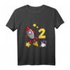 Kinder 2. Geburtstag T-Shirt mit Rakete und Astronaut - Perfekt für den Weltraum-Fan zum Geburtstag, Kindergarten & Schule