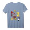 Kinder 2. Geburtstag T-Shirt mit Rakete und Astronaut - Perfekt für den Weltraum-Fan zum Geburtstag, Kindergarten & Schule