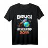 Kinder Schulkind Rakete Planet Jungen Einschulung T-Shirt - Lustiges Weltraum Design für den Schulstart & als Einschulungsgeschenk 2019