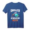 Kinder Schulkind Rakete Planet Jungen Einschulung T-Shirt - Lustiges Weltraum Design für den Schulstart & als Einschulungsgeschenk 2019