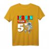 Kinder Ich Bin Schon 5 Astronaut Rakete Planet Weltraum Geschenk T-Shirt - Lustiges Geburtstagsshirt für Jungen und Mädchen im Vorschulalter