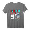 Kinder Ich Bin Schon 5 Astronaut Rakete Planet Weltraum Geschenk T-Shirt - Lustiges Geburtstagsshirt für Jungen und Mädchen im Vorschulalter
