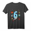 Kinder 6. Geburtstag Rakete T-Shirt für Jungen – Lustiges Weltraum-Outfit für den sechsten Geburtstag, ideal als Geschenk für Sohn, Enkel oder Neffen