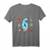 Kinder 6. Geburtstag Rakete T-Shirt für Jungen – Lustiges Weltraum-Outfit für den sechsten Geburtstag, ideal als Geschenk für Sohn, Enkel oder Neffen
