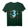Kinder 3. Geburtstag Rakete T-Shirt für Jungen - Lustiges Weltraum Outift zum Geburtstag, Kindergarten & Schule
