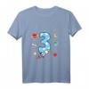 Kinder 3. Geburtstag Rakete T-Shirt für Jungen - Lustiges Weltraum Outift zum Geburtstag, Kindergarten & Schule