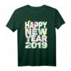 Happy New Year 2019 T-Shirt mit Feuerwerk & Raketen – Buntes Silvester Outfit für Damen, Herren & Kinder zum Jahreswechsel