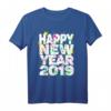 Happy New Year 2019 T-Shirt mit Feuerwerk & Raketen – Buntes Silvester Outfit für Damen, Herren & Kinder zum Jahreswechsel