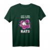 Just a girl who loves rats - T-Shirt für Rattenliebhaberinnen, ideales Weihnachts- und Geburtstagsgeschenk für Rattenfans