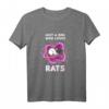 Just a girl who loves rats - T-Shirt für Rattenliebhaberinnen, ideales Weihnachts- und Geburtstagsgeschenk für Rattenfans