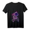 Damen Raum Galaxie Raumfahrer Wissenschaft Kosmonaut T-Shirt mit V-Ausschnitt – Lustiges Geschenk für Geburtstag, Weihnachten & mehr