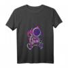 Damen Raum Galaxie Raumfahrer Wissenschaft Kosmonaut T-Shirt mit V-Ausschnitt – Lustiges Geschenk für Geburtstag, Weihnachten & mehr