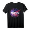 NASA Purple Pink Mix Galaxy Style Logo Graphic T-Shirt - Lizenziertes Space Design für NASA Fans