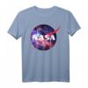 NASA Purple Pink Mix Galaxy Style Logo Graphic T-Shirt - Lizenziertes Space Design für NASA Fans