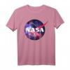 NASA Purple Pink Mix Galaxy Style Logo Graphic T-Shirt - Lizenziertes Space Design für NASA Fans