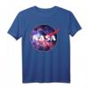 NASA Purple Pink Mix Galaxy Style Logo Graphic T-Shirt - Lizenziertes Space Design für NASA Fans