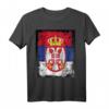 Flagge Serbien serbische Fahne Wappen Adler Serbia T-Shirt – Perfektes Geschenk für Serben und Serbien-Liebhaber, ideal für Reisen und Feierlichkeiten