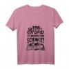 Damen Too Stupid To Understand Science Try Religion Chemie T-Shirt mit V-Ausschnitt – Sarkastisches Geschenk für Chemiker, Wissenschaftler & Lehrer
