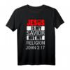 Jesus Is My Savior Not My Religion T-Shirt - Religiöses Christliches Geschenk für Glaubensbekundung und besondere Anlässe