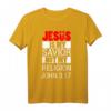 Jesus Is My Savior Not My Religion T-Shirt - Religiöses Christliches Geschenk für Glaubensbekundung und besondere Anlässe